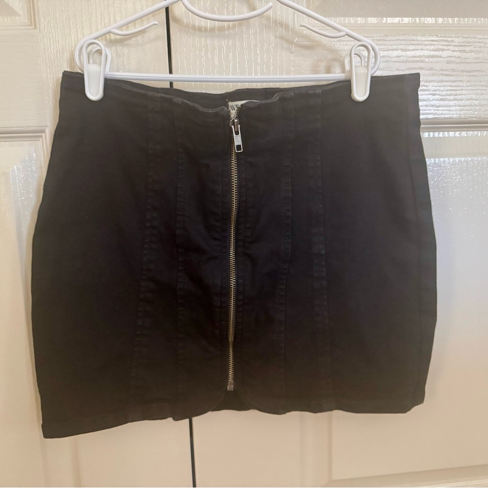 We The Free Black Mini Skirt with Zipper